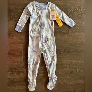 The Beaufort Bonnet Company Light Purple and Green Footie Pajama NWT